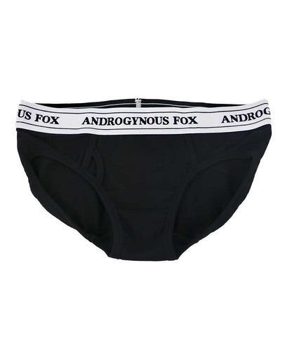 Androgynous Fox foxer-briefs in black